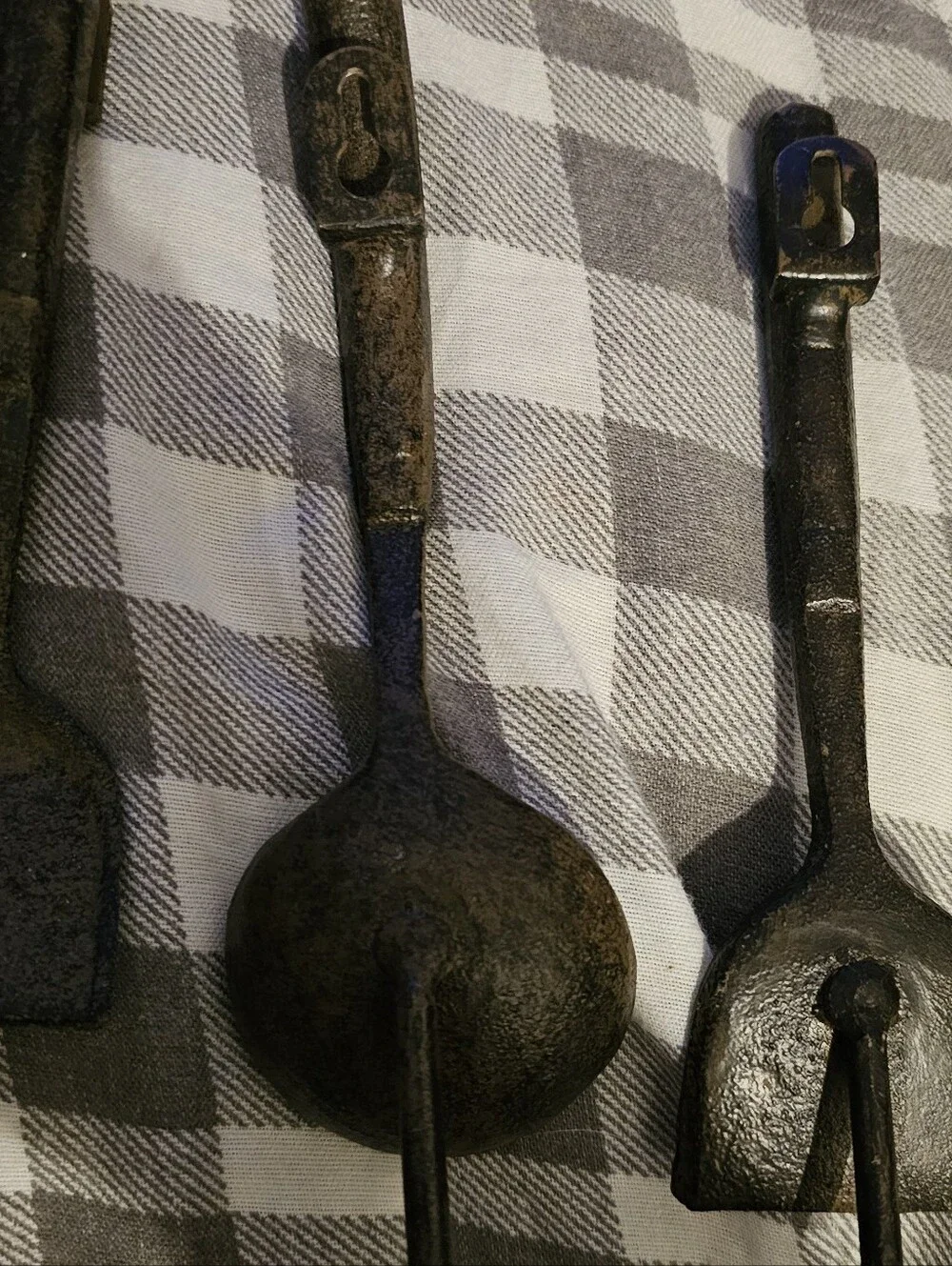 Vintage Style Iron Kitchen Utensil Wall Hooks - Set of 3
